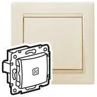 695601 Механизм выключателя 1-кл. СП Valena 10А IP31 с подсветкой сл. кость (DIY-упак.) Leg 