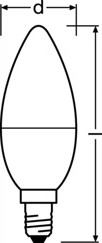 Лампа светодиодная LED Value LVCLB60 7SW/840 230В E14 10х1 RU OSRAM 4058075578944