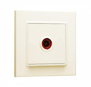 56010007 Розетка телевизионная проходная TV 1-м СП Karea IP20 6дБ крем. Makel 