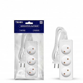TKE-C01-BU3-7-1 Удлинитель 3х7м без заземл. 16А 2х1 TOKOV ELECTRIC 