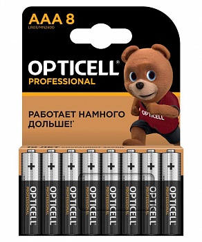5052008 Элемент питания алкалиновый AAA/LR03 (блист. 8шт) Professional Opticell 
