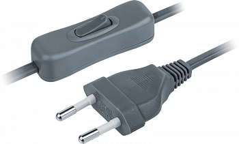 61722 Шнур 61 722 NPS-FS-170-2х0.5-GR 1.7м с выкл. сер. Navigator 