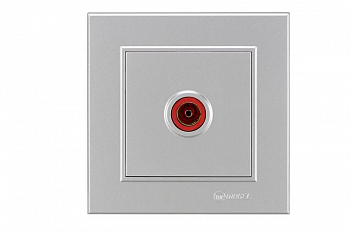 56065007 Розетка телевизионная проходная TV СП Karea 16А IP20 серебр. Makel 