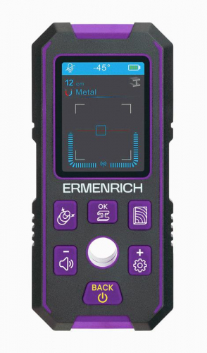 Детектор скрытой проводки Ping SM70 фиолет. Ermenrich 83841