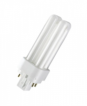 4099854122354 Лампа люминесцентная компактная DULUX D/E 18Вт/830 G24q-2 OSRAM 