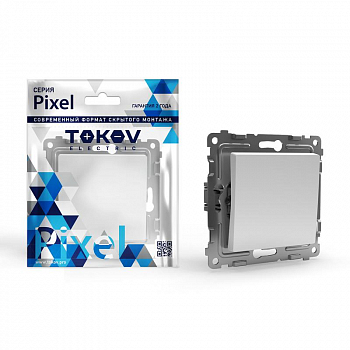 TKE-PX-P1-C01 Переключатель проходной 1-кл. СП Pixel 10А IP20 механизм бел. TOKOV ELECTRIC 