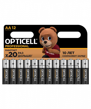 5052005 Элемент питания алкалиновый AA/LR6 (блист. 12шт) Professional Opticell 