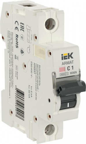 Выключатель автоматический 1п C 1А M06N ARMAT IEK AR-M06N-1-C001