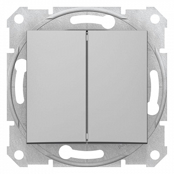 SDN0300160 Механизм выключателя 2-кл. СП Sedna 10А IP20 (сх. 5) 250В алюм. SchE 