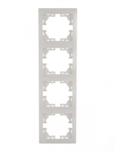 Рамка 4-м Мира верт. бел. LEZARD 701-0200-154