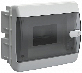 UIC-KP12-V-06-41-K01 Корпус пластиковый ЩРВ-П-6 IP41 черн. прозр. дверь UNION Compact IEK 