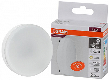 4058075582064 Лампа светодиодная LED Value LVGX5375 10SW/830 230В GX53 10х1 RU OSRAM 