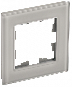 BR-M12-G-K30 Рамка 1-м BRITE РУ-1-2-БрД стекло дым. IEK 