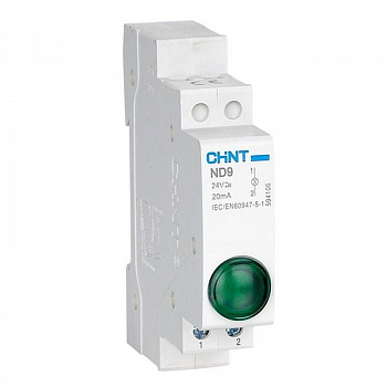 594128 Индикатор ND9-1/w бел. AC/DC 230В (LED) (R) CHINT 