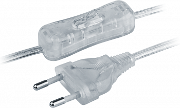 61723 Шнур 61 723 NPS-FS-170-2х0.5-TR 1.7м с выкл. прозр. Navigator 