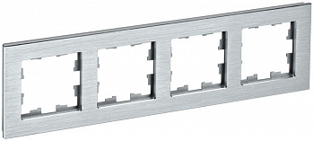 BR-M42-M-K47 Рамка 4-м BRITE РУ-4-1-БрА металл алюм. IEK 