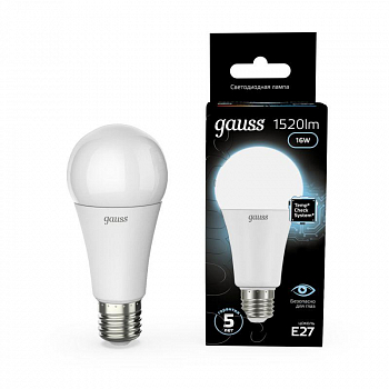 102502216 Лампа светодиодная Black A60 16Вт E27 4100К Gauss 