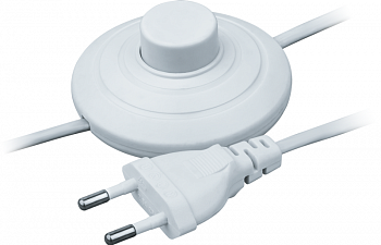 61600 Шнур 61 600 NPS-FS01-170-2х0.5-WH 1.7м с выкл. бел. Navigator 