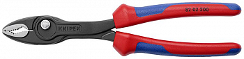 KN-8202200 Клещи с фронтальным и боковым захватами TwinGrip зев 4-22мм длина 200мм 2-комп ручки KNIPEX 