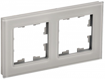 BR-M22-G-K30 Рамка 2-м BRITE РУ-2-2-БрД стекло дым. IEK 