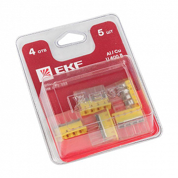 plc-smk-2273-244b Клемма СМК 2273-244 (с пастой) 4 отверстия 0.5-2.5кв.мм блист. (уп.5шт) PROxima EKF 