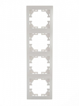 701-0200-154 Рамка 4-м Мира верт. бел. LEZARD 