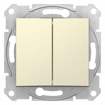 SDN0300147 Механизм выключателя 2-кл. СП Sedna 10А IP20 (сх. 5) 250В беж. SchE 