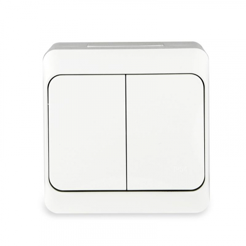 Выключатель 2-кл. ОП Nix 10А IP54 250В бел. TOKOV ELECTRIC TKE-NX-V2-C01-IP54