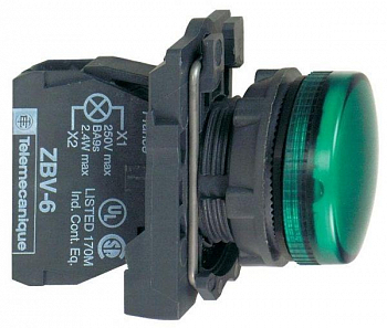 XB5AVM3 Лампа сигнальная 22мм 230-240В зел. SchE 