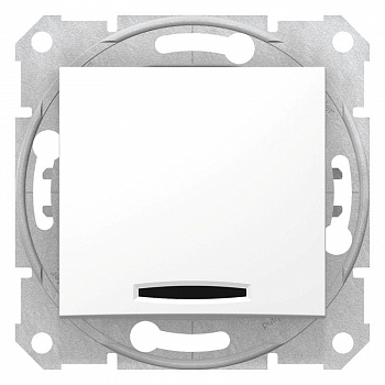 SDN1400121 Механизм выключателя 1-кл. СП Sedna 10А IP20 (сх. 1а) 250В с син. подсветкой бел. SchE 