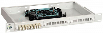 FOBX24-1U-4LCUD04 Кросс укомплектованный 1U LC (duplex) 4 порта (OM4) ITK 